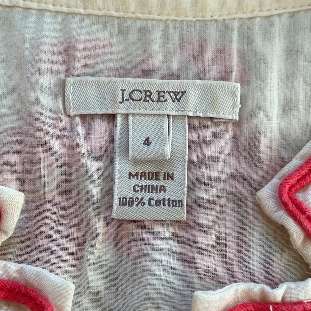 J Crew Embroidered Top - Picture 2 of 7